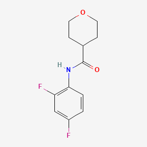 molecular formula C12H13F2NO2 B7538610 N-(2,4-difluorophenyl)oxane-4-carboxamide 