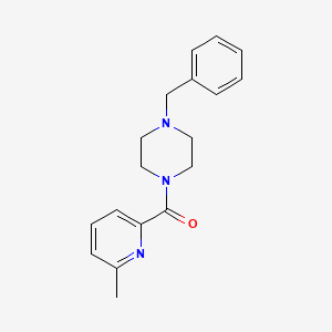 molecular formula C18H21N3O B7538618 (4-Benzylpiperazin-1-yl)-(6-methylpyridin-2-yl)methanone 