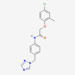 molecular formula C18H17ClN4O2 B7538628 N-[(1-ethylpyrrolidin-2-yl)methyl]-3-(4-morpholin-4-ylphenyl)-1,2,4-oxadiazole-5-carboxamide 