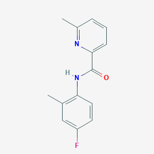 molecular formula C14H13FN2O B7538629 N-(4-fluoro-2-methylphenyl)-6-methylpyridine-2-carboxamide 