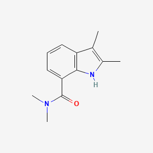 molecular formula C13H16N2O B7538644 1,4-Pregnadien-9alpha-fluoro-16alpha-methyl-11beta,17alpha,21-triol3,20-dione21-T-butylacetate 