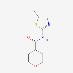 molecular formula C10H14N2O2S B7538646 N-(5-methyl-1,3-thiazol-2-yl)oxane-4-carboxamide 