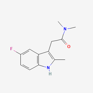 molecular formula C13H15FN2O B7538652 2-(5-fluoro-2-methyl-1H-indol-3-yl)-N,N-dimethylacetamide 