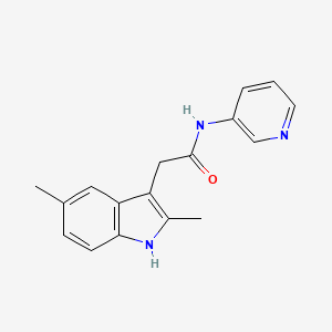 molecular formula C17H17N3O B7538670 2-(2,5-dimethyl-1H-indol-3-yl)-N-pyridin-3-ylacetamide 