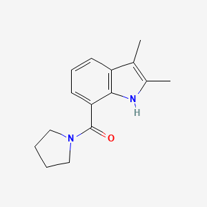 molecular formula C15H18N2O B7538673 (2,3-dimethyl-1H-indol-7-yl)-pyrrolidin-1-ylmethanone 