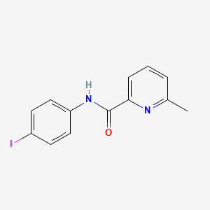 molecular formula C13H11IN2O B7538681 N-(4-iodophenyl)-6-methylpyridine-2-carboxamide 