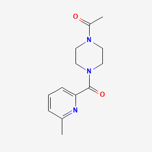 molecular formula C13H17N3O2 B7538698 1-[4-(6-Methylpyridine-2-carbonyl)piperazin-1-yl]ethanone 
