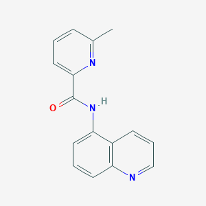 molecular formula C16H13N3O B7538705 6-methyl-N-quinolin-5-ylpyridine-2-carboxamide 