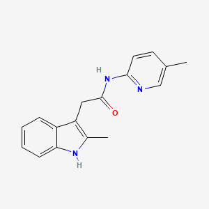 molecular formula C17H17N3O B7538785 2-(2-methyl-1H-indol-3-yl)-N-(5-methylpyridin-2-yl)acetamide 