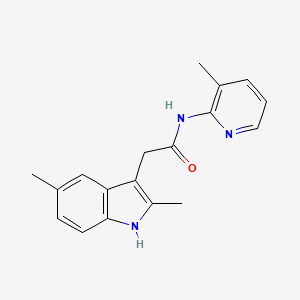 molecular formula C18H19N3O B7538790 2-(2,5-dimethyl-1H-indol-3-yl)-N-(3-methylpyridin-2-yl)acetamide 
