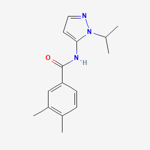molecular formula C15H19N3O B7538791 3,4-dimethyl-N-(2-propan-2-ylpyrazol-3-yl)benzamide 