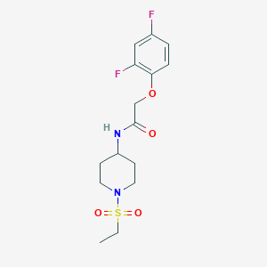 molecular formula C15H20F2N2O4S B7538851 2-(2,4-difluorophenoxy)-N-(1-ethylsulfonylpiperidin-4-yl)acetamide 