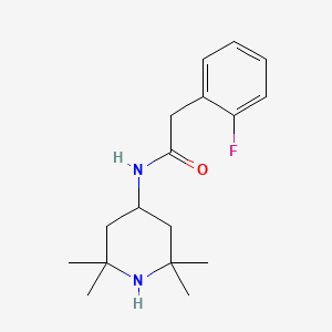 molecular formula C17H25FN2O B7538879 2-(2-fluorophenyl)-N-(2,2,6,6-tetramethylpiperidin-4-yl)acetamide 