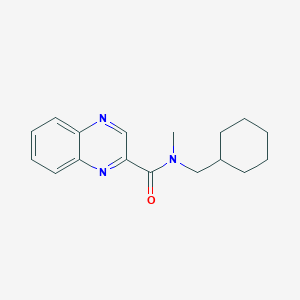 molecular formula C17H21N3O B7538895 N-(cyclohexylmethyl)-N-methylquinoxaline-2-carboxamide 