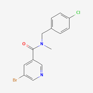 molecular formula C14H12BrClN2O B7538912 5-bromo-N-[(4-chlorophenyl)methyl]-N-methylpyridine-3-carboxamide 