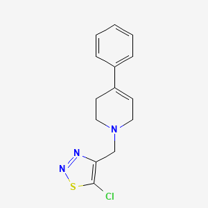 molecular formula C14H14ClN3S B7538921 5-chloro-4-[(4-phenyl-3,6-dihydro-2H-pyridin-1-yl)methyl]thiadiazole 