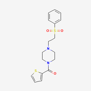 molecular formula C17H20N2O3S2 B7538934 [4-[2-(Benzenesulfonyl)ethyl]piperazin-1-yl]-thiophen-2-ylmethanone 