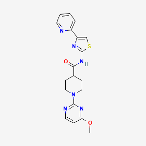molecular formula C19H20N6O2S B7538942 1-(4-methoxypyrimidin-2-yl)-N-(4-pyridin-2-yl-1,3-thiazol-2-yl)piperidine-4-carboxamide 
