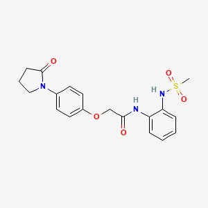 molecular formula C19H21N3O5S B7538952 N-[2-(methanesulfonamido)phenyl]-2-[4-(2-oxopyrrolidin-1-yl)phenoxy]acetamide 