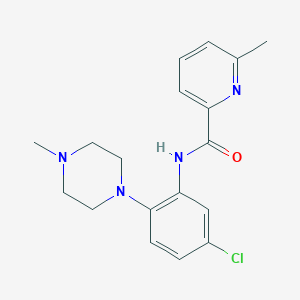 molecular formula C18H21ClN4O B7538965 N-[5-chloro-2-(4-methylpiperazin-1-yl)phenyl]-6-methylpyridine-2-carboxamide 