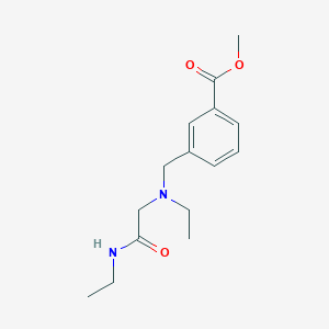 molecular formula C15H22N2O3 B7538981 Methyl 3-[[ethyl-[2-(ethylamino)-2-oxoethyl]amino]methyl]benzoate 