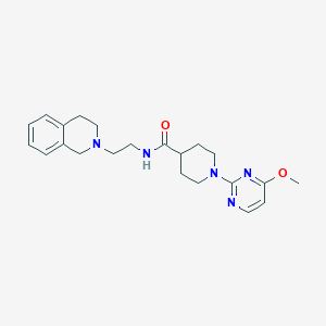 molecular formula C22H29N5O2 B7539004 N-[2-(3,4-dihydro-1H-isoquinolin-2-yl)ethyl]-1-(4-methoxypyrimidin-2-yl)piperidine-4-carboxamide 