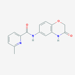 molecular formula C15H13N3O3 B7539015 6-methyl-N-(3-oxo-4H-1,4-benzoxazin-6-yl)pyridine-2-carboxamide 