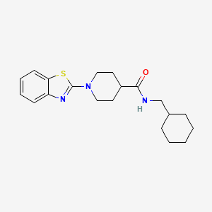 molecular formula C20H27N3OS B7539023 1-(1,3-benzothiazol-2-yl)-N-(cyclohexylmethyl)piperidine-4-carboxamide 