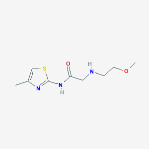 molecular formula C9H15N3O2S B7539072 2-(2-methoxyethylamino)-N-(4-methyl-2-thiazolyl)acetamide;oxalic acid 