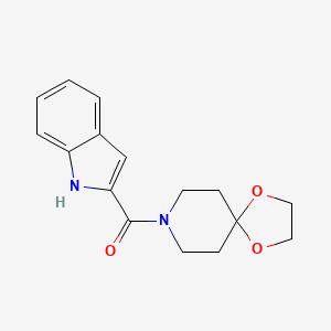 molecular formula C16H18N2O3 B7539080 1,4-dioxa-8-azaspiro[4.5]decan-8-yl(1H-indol-2-yl)methanone 
