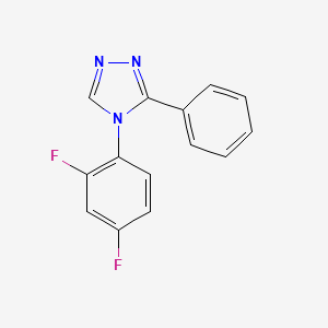 molecular formula C14H9F2N3 B7539085 4-(2,4-Difluorophenyl)-3-phenyl-1,2,4-triazole 