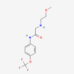 molecular formula C12H15F3N2O3 B7539117 2-(2-methoxyethylamino)-N-[4-(trifluoromethoxy)phenyl]acetamide 