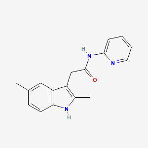 molecular formula C17H17N3O B7539126 2-(2,5-dimethyl-1H-indol-3-yl)-N-pyridin-2-ylacetamide 