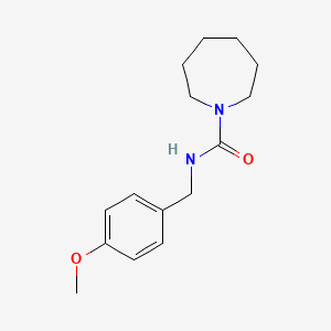 molecular formula C15H22N2O2 B7539146 N-[(4-methoxyphenyl)methyl]azepane-1-carboxamide 
