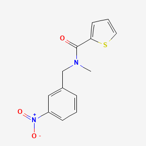 molecular formula C13H12N2O3S B7539147 N-methyl-N-[(3-nitrophenyl)methyl]thiophene-2-carboxamide 