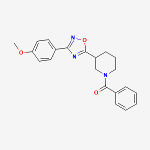 molecular formula C21H21N3O3 B7539160 {3-[3-(4-Methoxy-phenyl)-[1,2,4]oxadiazol-5-yl]-piperidin-1-yl}-phenyl-methanone 