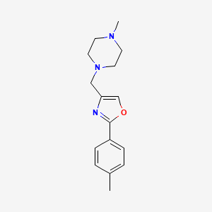 molecular formula C16H21N3O B7539177 2-(4-Methylphenyl)-4-[(4-methylpiperazin-1-yl)methyl]-1,3-oxazole 