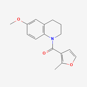 molecular formula C16H17NO3 B7539214 (6-methoxy-3,4-dihydro-2H-quinolin-1-yl)-(2-methylfuran-3-yl)methanone 