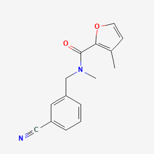 molecular formula C15H14N2O2 B7539251 N-[(3-cyanophenyl)methyl]-N,3-dimethylfuran-2-carboxamide 