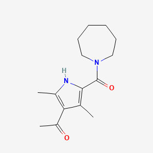 molecular formula C15H22N2O2 B7539269 1-[5-(azepan-1-ylcarbonyl)-2,4-dimethyl-1H-pyrrol-3-yl]ethanone 