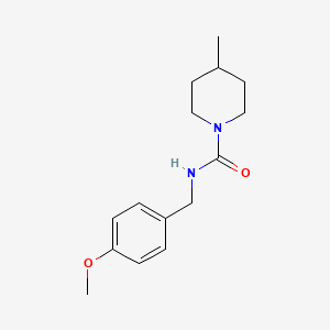 molecular formula C15H22N2O2 B7539278 N-[(4-methoxyphenyl)methyl]-4-methylpiperidine-1-carboxamide 