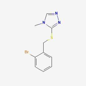 molecular formula C10H10BrN3S B7539286 3-[(2-bromobenzyl)thio]-4-methyl-4H-1,2,4-triazole 