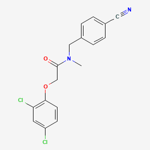 molecular formula C17H14Cl2N2O2 B7539294 N-[(4-cyanophenyl)methyl]-2-(2,4-dichlorophenoxy)-N-methylacetamide 