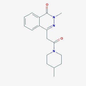 molecular formula C17H21N3O2 B7539338 2-methyl-4-[2-(4-methylpiperidin-1-yl)-2-oxoethyl]phthalazin-1(2H)-one 