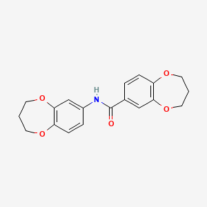 molecular formula C19H19NO5 B7539348 N-(3,4-dihydro-2H-1,5-benzodioxepin-7-yl)-3,4-dihydro-2H-1,5-benzodioxepine-7-carboxamide 