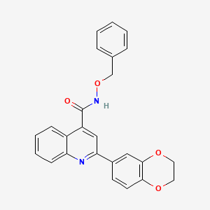 molecular formula C25H20N2O4 B7539387 2-(2,3-dihydro-1,4-benzodioxin-6-yl)-N-phenylmethoxyquinoline-4-carboxamide 
