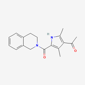 molecular formula C18H20N2O2 B7539391 1-[5-(3,4-dihydroisoquinolin-2(1H)-ylcarbonyl)-2,4-dimethyl-1H-pyrrol-3-yl]ethanone 