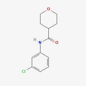 molecular formula C12H14ClNO2 B7539396 N-(3-chlorophenyl)oxane-4-carboxamide 