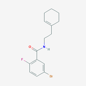 molecular formula C15H17BrFNO B7539406 5-bromo-N-[2-(cyclohexen-1-yl)ethyl]-2-fluorobenzamide 