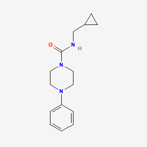 molecular formula C15H21N3O B7539444 N-(cyclopropylmethyl)-4-phenylpiperazine-1-carboxamide 